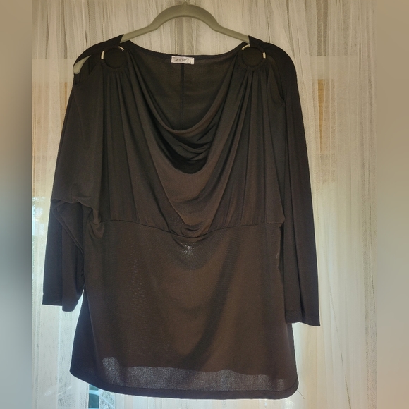 Cowl Necked Embellished Blouse - Picture 2 of 5